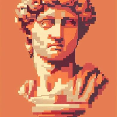 Pixelated Bust of David