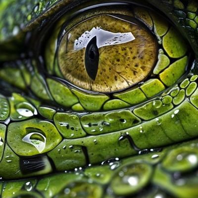Close-Up of a Serpent's Eye