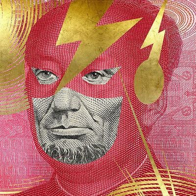 David Bowie Tribute Art art surrealism pop art tribute lightning bolt
