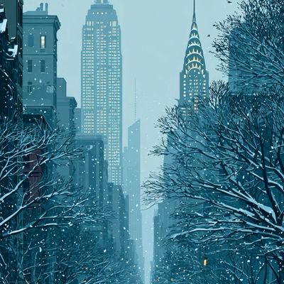 Snowy New York City