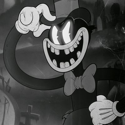 Darkly Smiling Cartoon Character