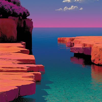 Surreal Coastal Landscape