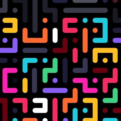 Colorful Maze on Black