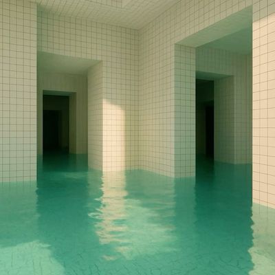 Modern tiled pool