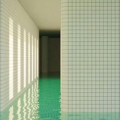 Modern Poolside Reflection