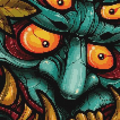 Demon Mask Pixel Art