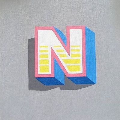 3D Letter N Artwork