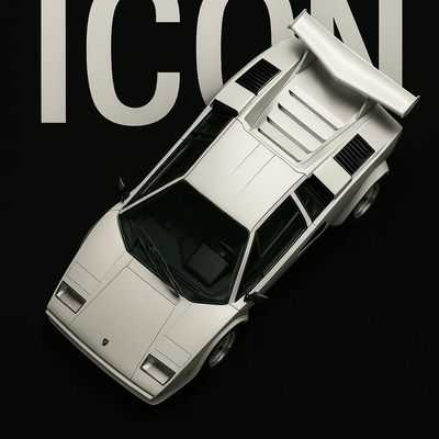 Iconic White Sports Car