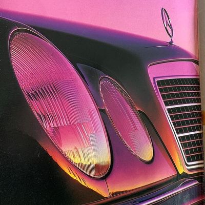 Mercedes-Benz Headlights in Pink Light