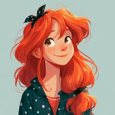 Red-haired Girl with Bow