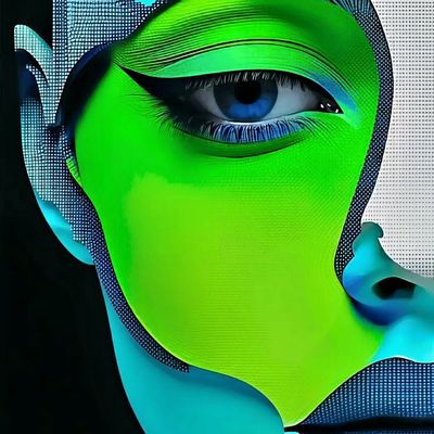 Neon Alien Portrait