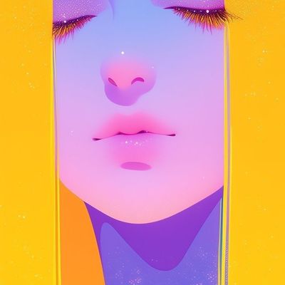 Abstract Digital Art Portrait