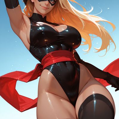 Superheroine in Latex