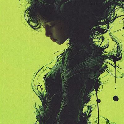 Green Haired Woman
