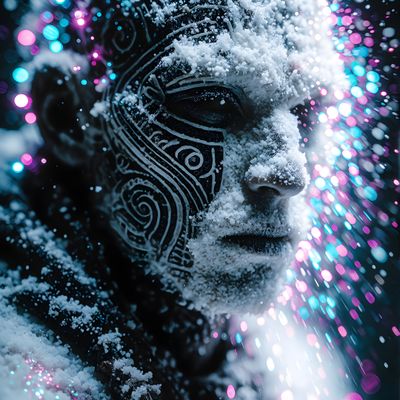 Snowy Tribal Mask
