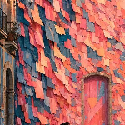 Colorful Mosaic Facade mosaic facade colorful architecture streetart