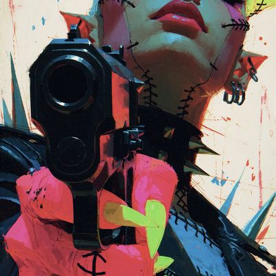 Surreal Portrait with Gun