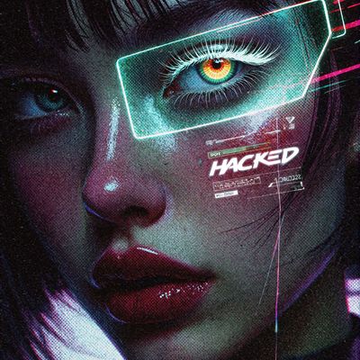 Cyberpunk Hacked cyberpunk hacked digital eyes neon