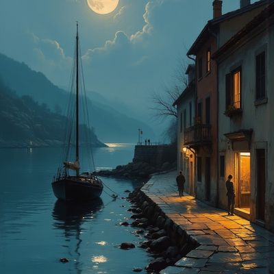 Moonlit Harbor