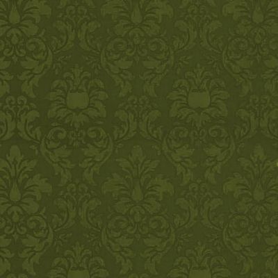 Dark Green Damask Pattern