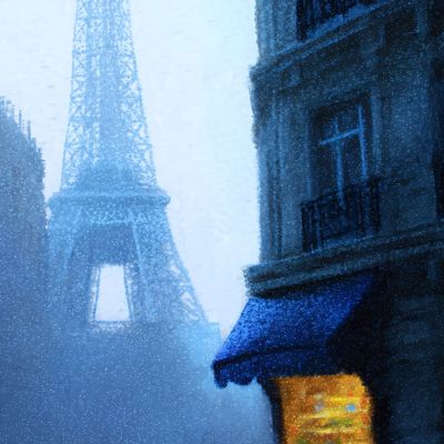 Eiffel Tower in Snow