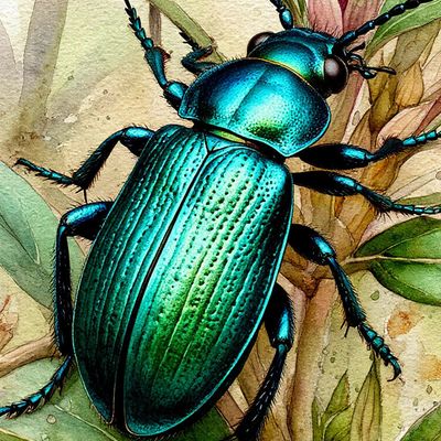 Glistening Emerald Beetle