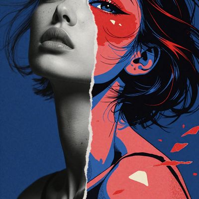 Abstract Split Portrait