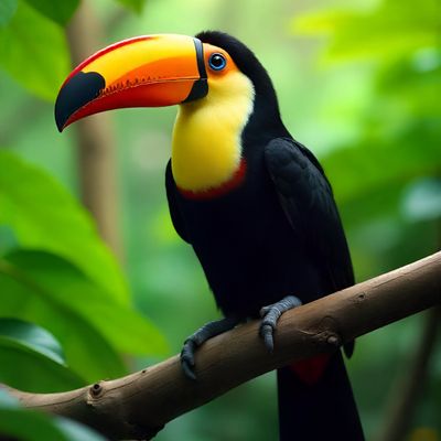 Toucan Perched on Branch