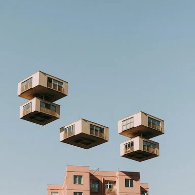 Floating houses in the sky