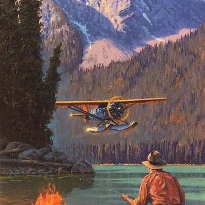 Vintage Float Plane Landing