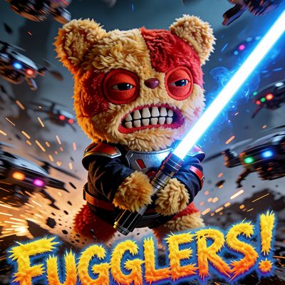 Fugglers! teddy superhero lightsaber space battle