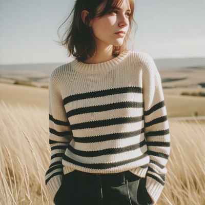 Striped Sweater in Golden Fields