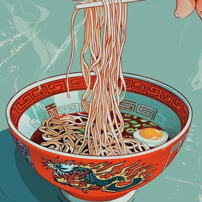 Noodle Bowl Illustration