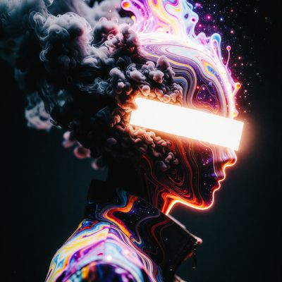 Abstract Digital Art Portrait