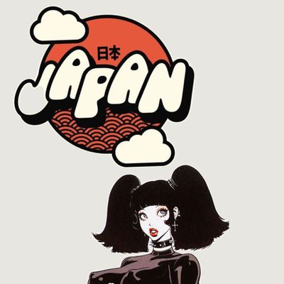 Japan Pop Art Girl pop art japan girl illustration traditional