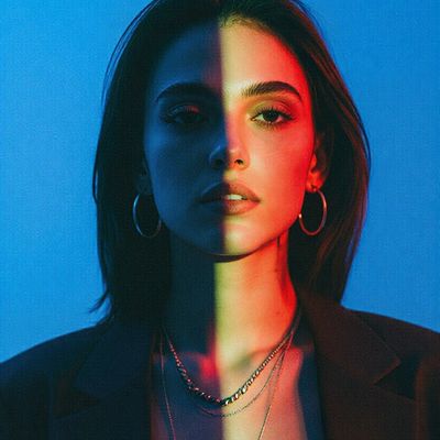 Dual-toned Portrait with Bold Jewelry