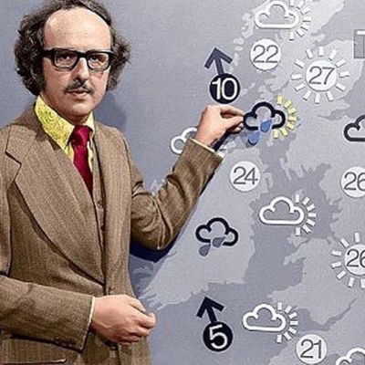 Michael Fish - UK Vintage Weatherman Forecasting vintage weatherman forecasting map temperature
