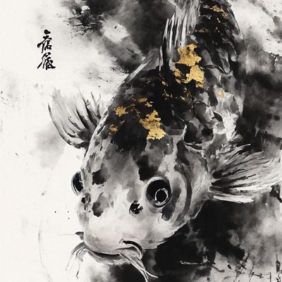 Goldfish Ink Painting