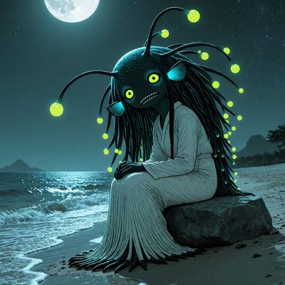 Nightly Sea Monster monster bioluminescence sea night ocean