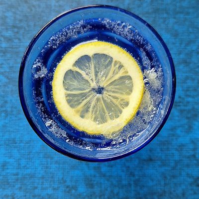 Lemon Slice in Sparkling Water