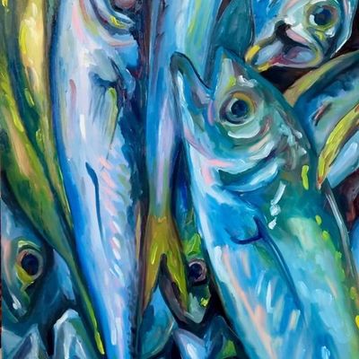Abstract Fish Painting