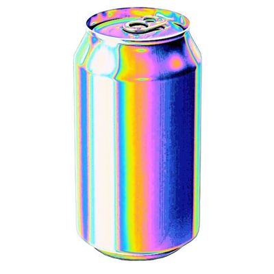 Rainbow Holographic Soda Can