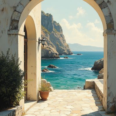 Coastal Archway landscape architecture ocean cliffs path