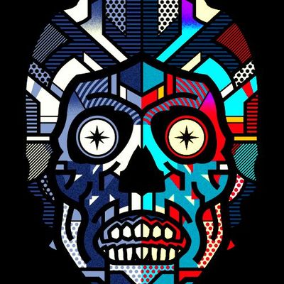 Abstract Skull Art