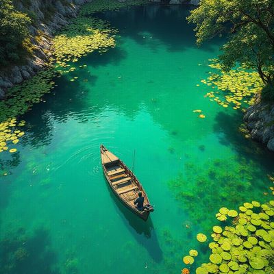 Serene Lagoon Journey