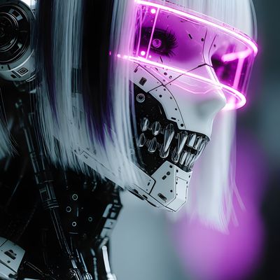 Cyberpunk Neon Warrior cyberpunk scifi futurism neon android