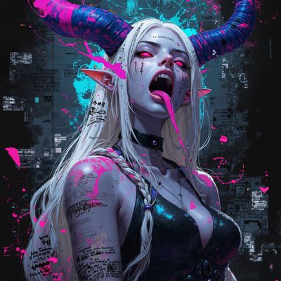 Cyberpunk Demoness