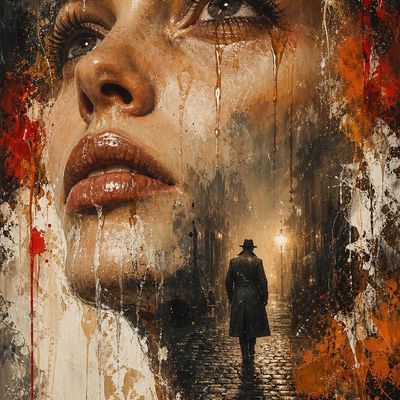 Urban Dreamscape woman painting canvas oil contemporaryart