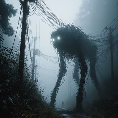 Electrical Beast cyberpunk scifi dystopia nightcity neon