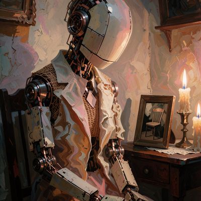 Robot in Victorian Attire